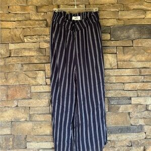 Hollister Black and‎ White Chinos with Vertical Stripes